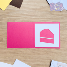 Load image into Gallery viewer, aperture on pink card blank
