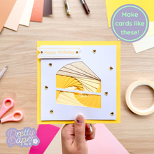 Load image into Gallery viewer, Make cards like this - iris folding lemon cake slice
