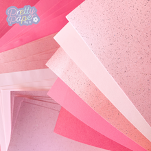 Load image into Gallery viewer, Candyfloss Paper Pack A5, 30 Sheets | Plain &amp; Sparkle Paper Pad | Pink Craft Paper
