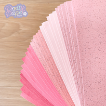 Load image into Gallery viewer, Candyfloss Paper Pack A5, 30 Sheets | Plain &amp; Sparkle Paper Pad | Pink Craft Paper
