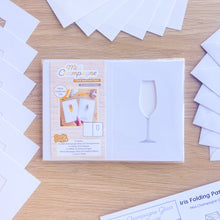 Load image into Gallery viewer, Mini champagne glass card aperture pack embellished edition
