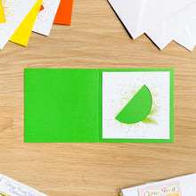 Load image into Gallery viewer, Citrus Fruit Aperture on green card
