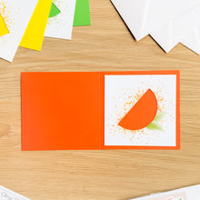 Load image into Gallery viewer, Citrus Fruit Aperture on orange card
