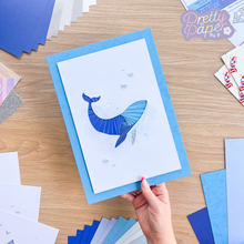 Load image into Gallery viewer, A4 Iris fold Whale
