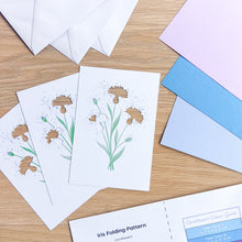 Load image into Gallery viewer, Cornflowers Aperture Card (Pack of 3) | 3 x PRINTED Apertures, Coloured Card Blanks &amp; Envelopes | Intermediate
