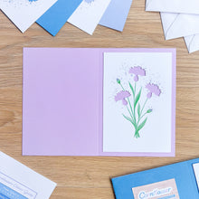 Load image into Gallery viewer, Cornflowers Aperture Card (Pack of 3) | 3 x PRINTED Apertures, Coloured Card Blanks &amp; Envelopes | Intermediate
