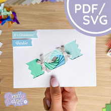 Load image into Gallery viewer, Cracker Mini Iris Folding PDF SVG
