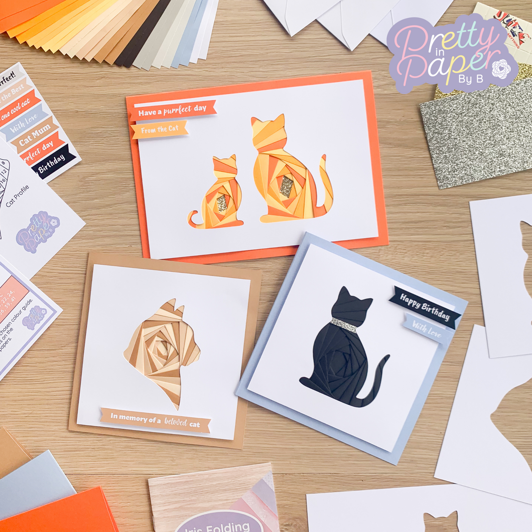 Cats Iris Fold Cards