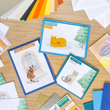 Load image into Gallery viewer, Craft for Cats - Iris Folding Card Making Kit - Winter Frost Edition | Family Card Craft | Charity Fundraiser
