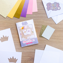 Load image into Gallery viewer, Card Making Kit Crown Mini | Crown Craft Kit Beginner Iris Folding | Princess Edition Card Kit
