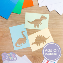 Load image into Gallery viewer, Dinosaur Card Making Kit | Iris Folding Craft Kit Beginners | Letterbox Craft Gift
