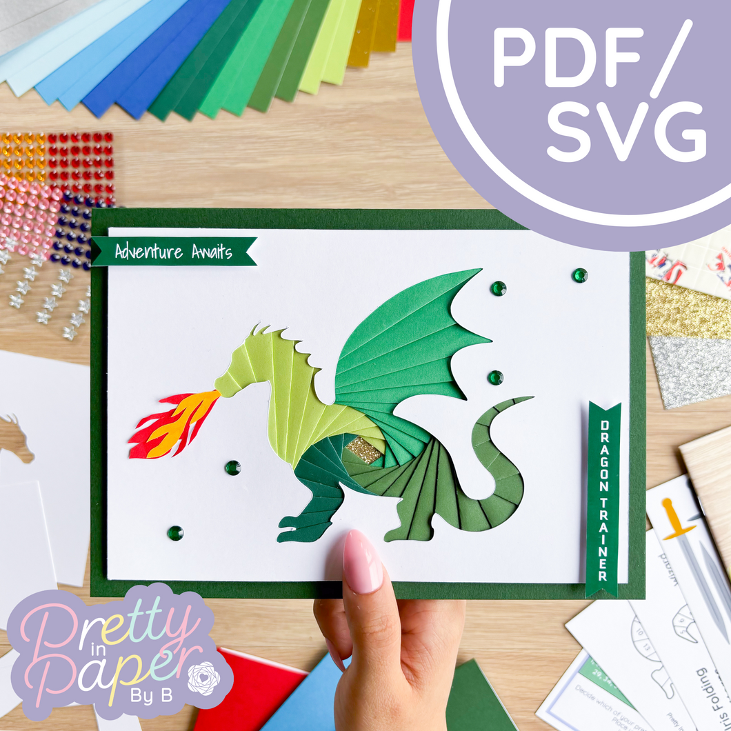 Dragon Iris Folding Template