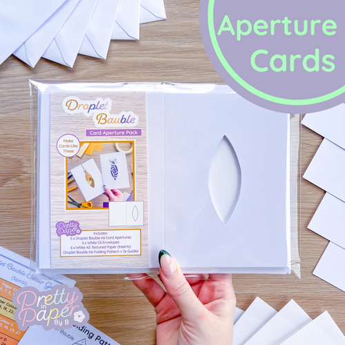 Droplet Bauble Aperture Card Pack