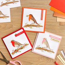 Load image into Gallery viewer, Three iris fold robin cards
