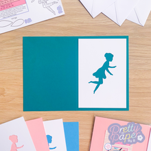 Load image into Gallery viewer, Fairy aperture on Teal card
