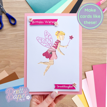 Load image into Gallery viewer, Pink Fairy Iris fold card
