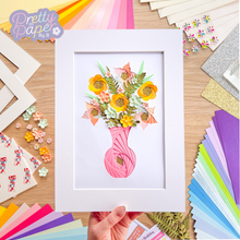 Load image into Gallery viewer, Flower Bouquet Craft Project Kit | Iris Folding Card Making and Wall Art | Craft Kit Gift
