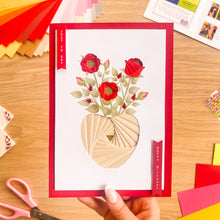 Load image into Gallery viewer, Flowers at Home Bumper Card Making Kit | Roses and Tulips | Iris Folding Beginner to Intermediate
