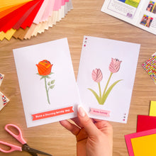 Load image into Gallery viewer, Flowers at Home Bumper Card Making Kit | Roses and Tulips | Iris Folding Beginner to Intermediate
