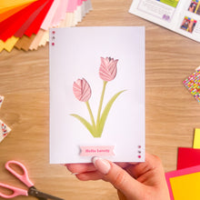 Load image into Gallery viewer, Flowers at Home Bumper Card Making Kit | Roses and Tulips | Iris Folding Beginner to Intermediate
