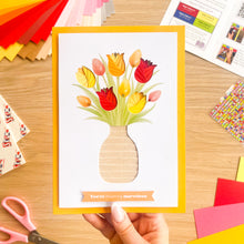 Load image into Gallery viewer, Flowers at Home Bumper Card Making Kit | Roses and Tulips | Iris Folding Beginner to Intermediate
