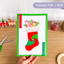Load image into Gallery viewer, Fluffy stocking iris folding pattern
