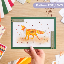 Load image into Gallery viewer, Fox Iris Folding Pattern PDF SVG
