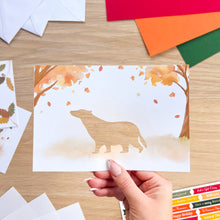 Load image into Gallery viewer, Friends of the Forest Card Making Kit | Iris Folding Craft Kit Beginner | Letterbox Craft Gift | Fox, Badger, Squirrel
