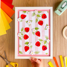 Load image into Gallery viewer, Framed strawberry iris folding wall art picture
