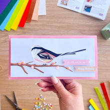 Load image into Gallery viewer, Iris fold long-tailed tit card
