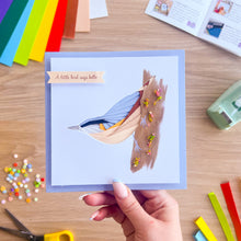 Load image into Gallery viewer, Iris fold nuthatch card
