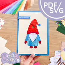 Load image into Gallery viewer, Gonk Iris Folding Pattern PDF &amp; SVG | Gnome Beginner Printable Template Download | Cut File
