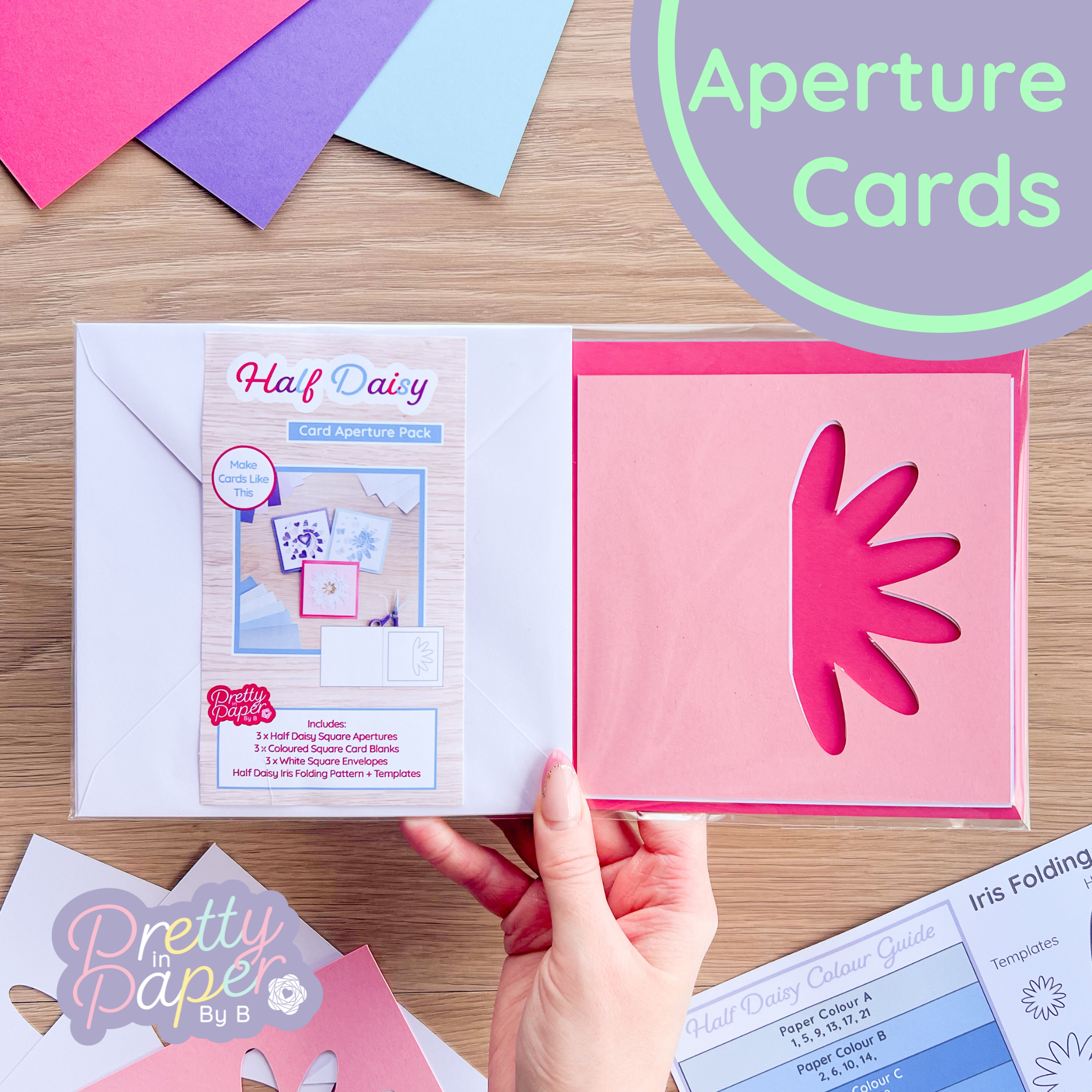 Daisy Flower Aperture Cards | 3 x Apertures, Card Blanks & Envelopes ...