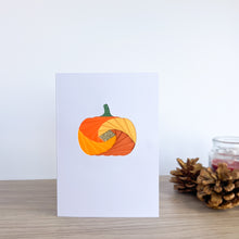 Load image into Gallery viewer, Card Making Kit Halloween| Mini Iris Folding Card Kit | Beginner Bat and Pumpkin
