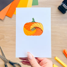 Load image into Gallery viewer, Card Making Kit Halloween| Mini Iris Folding Card Kit | Beginner Bat and Pumpkin
