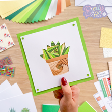 Load image into Gallery viewer, Succulent Iris folding card
