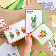 Load image into Gallery viewer, Three iris folding house plant cards
