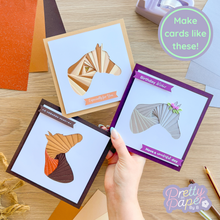 Load image into Gallery viewer, Three horse iris fold cards
