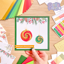 Load image into Gallery viewer, Iris Fold Bauble Card Making Kit
