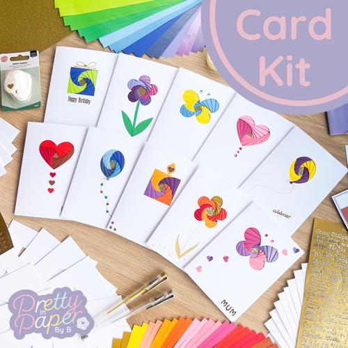 Iris folding beginner card making kit makes ten cards