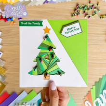 Load image into Gallery viewer, Iris Fold Christmas Tree in green
