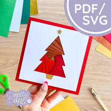 Load image into Gallery viewer, Iris Folding Christmas Tree Pattern Template
