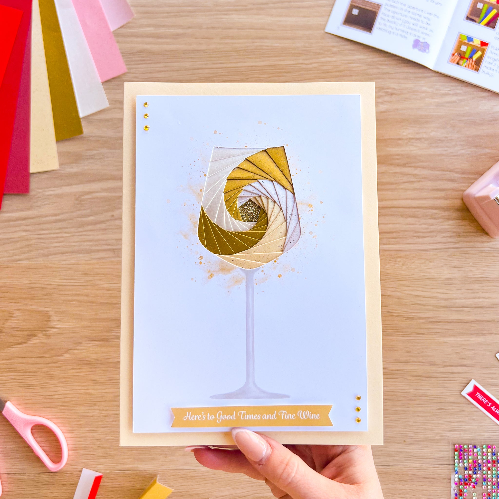 It's Wine Night Card Making Kit | Iris Folding Craft Kit Beginner | Le ...