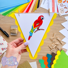 Load image into Gallery viewer, Parrot Jungle Animal Iris Folding Bunting Kit
