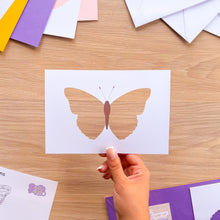 Load image into Gallery viewer, Butterfly cutout with printed body and antennae
