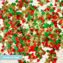 Load image into Gallery viewer, Autumn Coming Through Maple Leaf Sequins  Embellishments, 800 pcs (approx.) | Emerald Green, Light Green, Red
