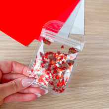 Load image into Gallery viewer, Canadian Glow Maple Leaf Sequin  Embellishments, 800 pcs (approx.) | Red, Silver
