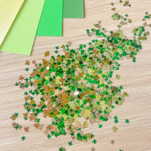 Load image into Gallery viewer, Forest Green Maple Leaf Sequin Embellishments, 800 pcs (approx.) - Light Green, Emerald Green, Silver
