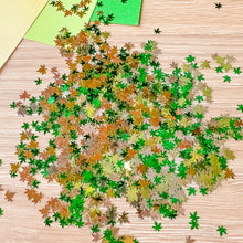 Load image into Gallery viewer, Forest Green Maple Leaf Sequin Embellishments, 800 pcs (approx.) - Light Green, Emerald Green, Silver

