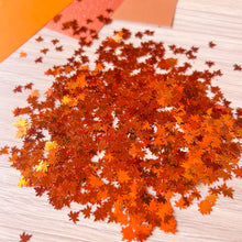 Load image into Gallery viewer, Rusty Copper Maple Leaf Sequin Embellishments, 800 pcs (approx.) | Orange, Brown
